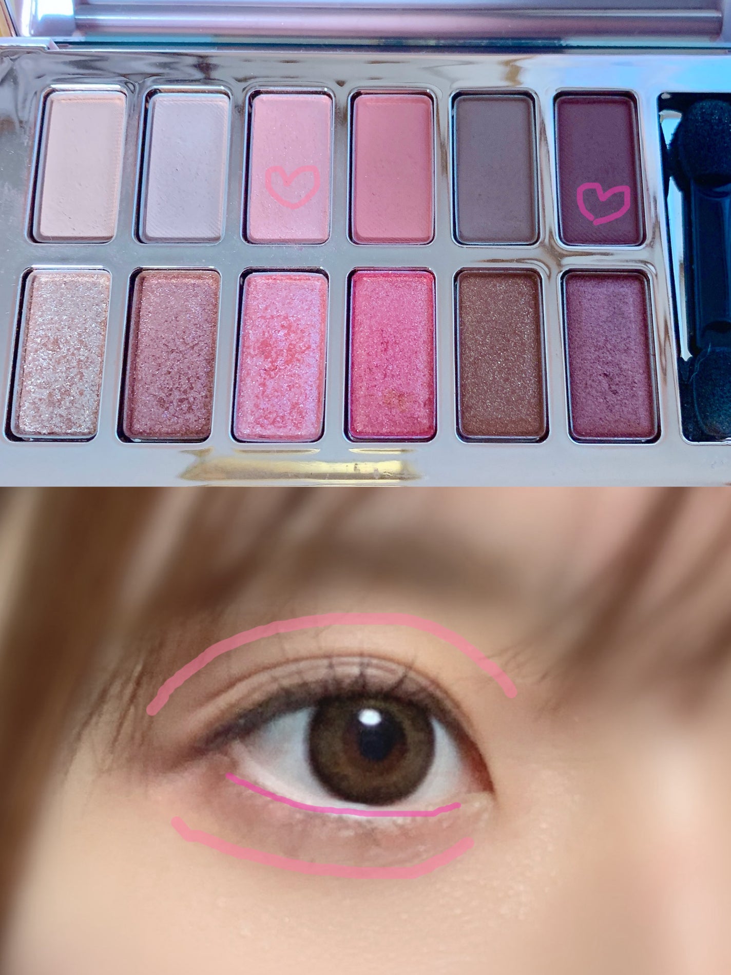 バレンタインボックス3ローズモーメント/VAVI MELLO/アイシャドウパレットを使ったクチコミ(2枚目)