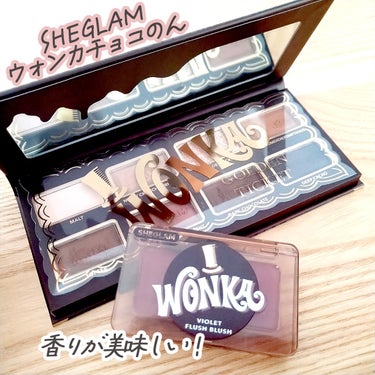 SHEGLAM Willy wonka　チークのクチコミ「SHEGLAM ウォンカチョコのんが可愛すぎるんよ🍫︎💕︎︎

チャーリーとチョコレート工場の.....」（1枚目）