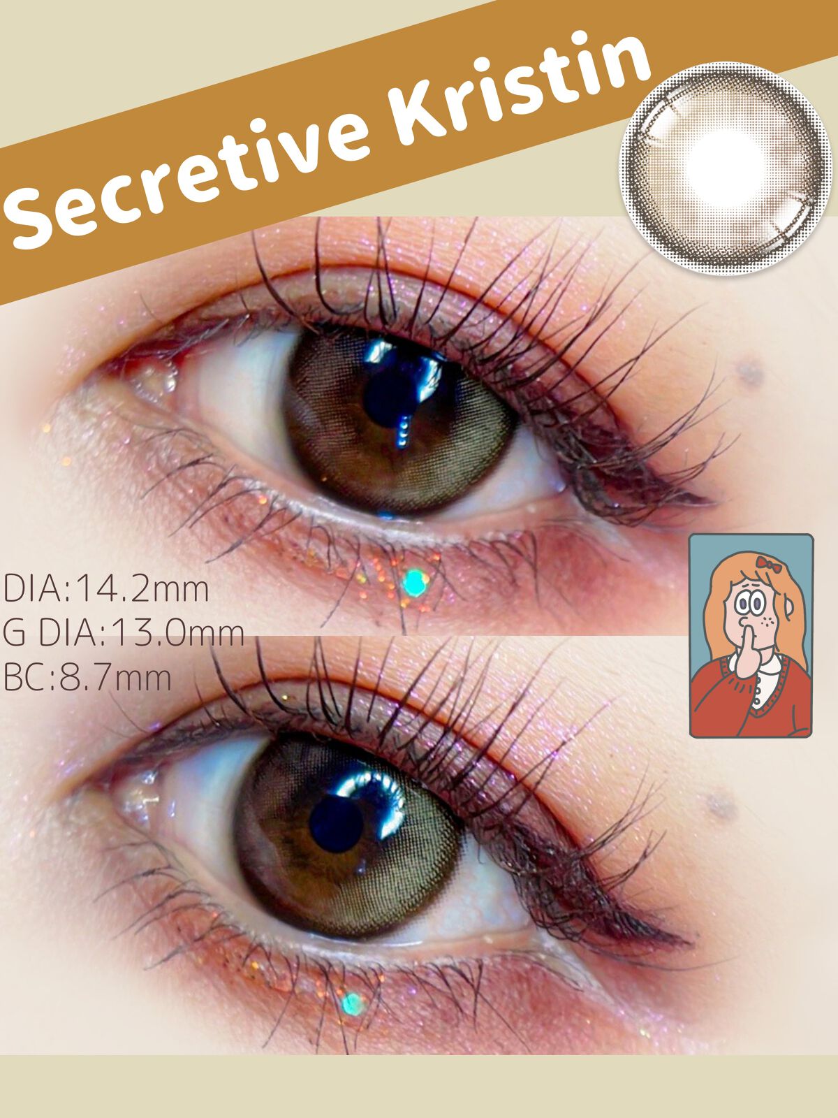 Secretive Kristen/Hapa kristin/カラーコンタクトレンズを使ったクチコミ（2枚目）