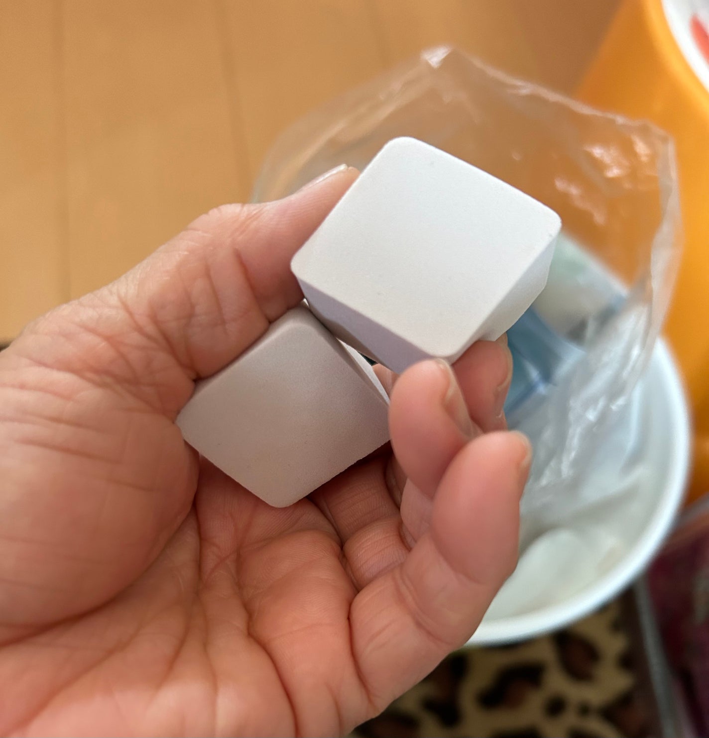 メイクアップスポンジ(15個、ダイヤモンド形)/DAISO/パフ・スポンジを使ったクチコミ(4枚目)