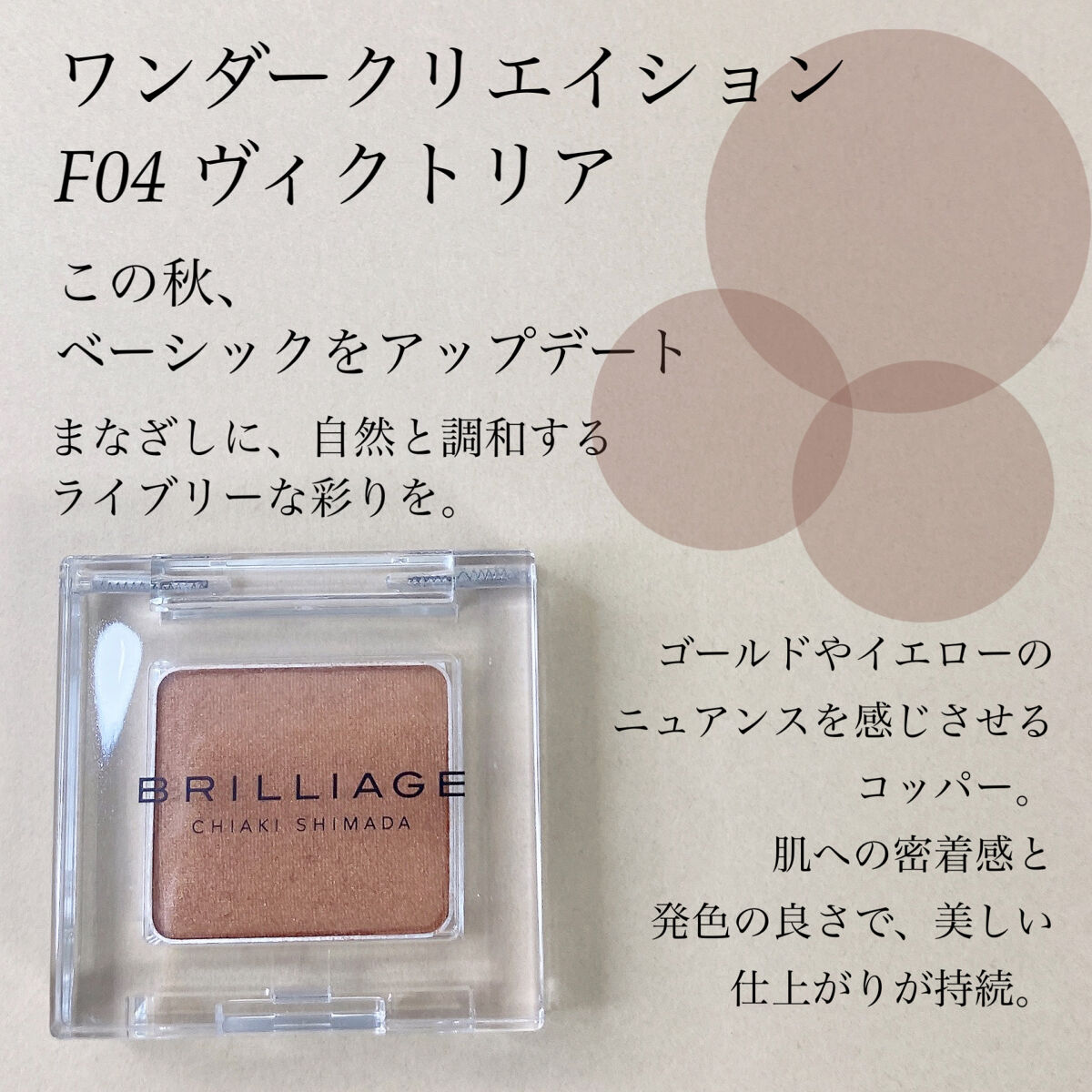 ワンダークリエイション /ブリリアージュ/単色アイシャドウを使ったクチコミ（2枚目）