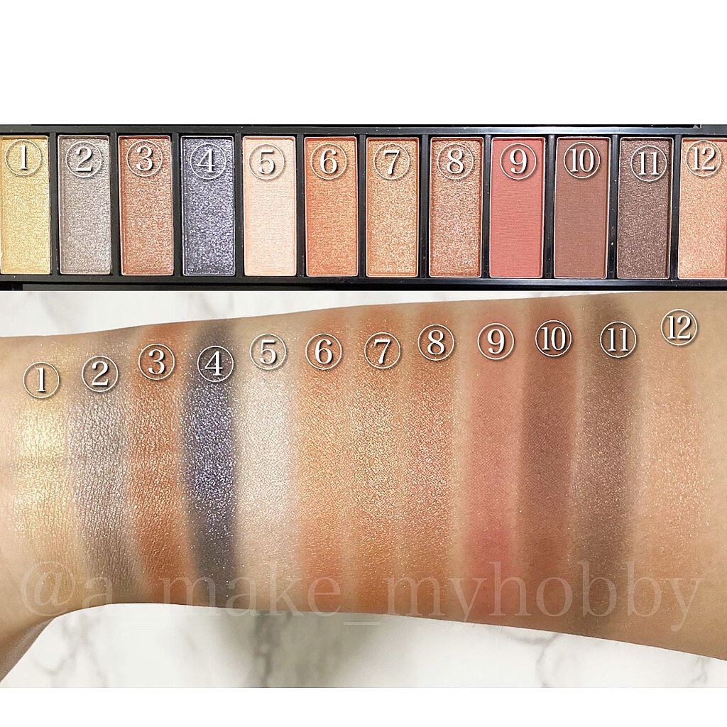 UR GLAM LUXE　12 COLORS EYESHADOW PALLET 05/U R GLAM/アイシャドウパレットを使ったクチコミ（2枚目）