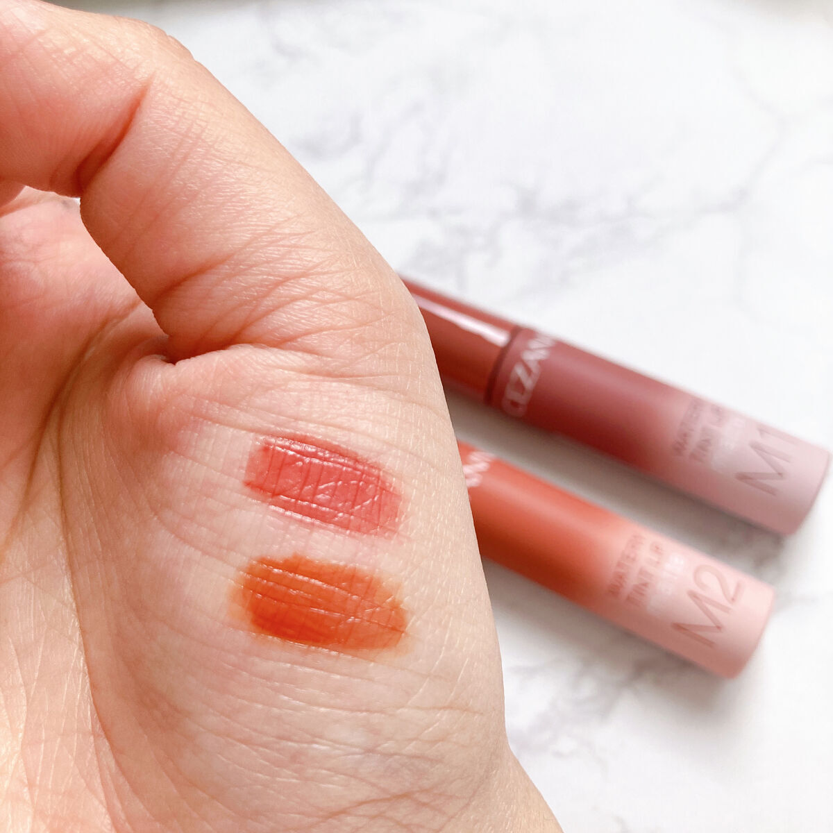 ウォータリーティントリップ マット/CEZANNE/リップティントを使ったクチコミ（2枚目）