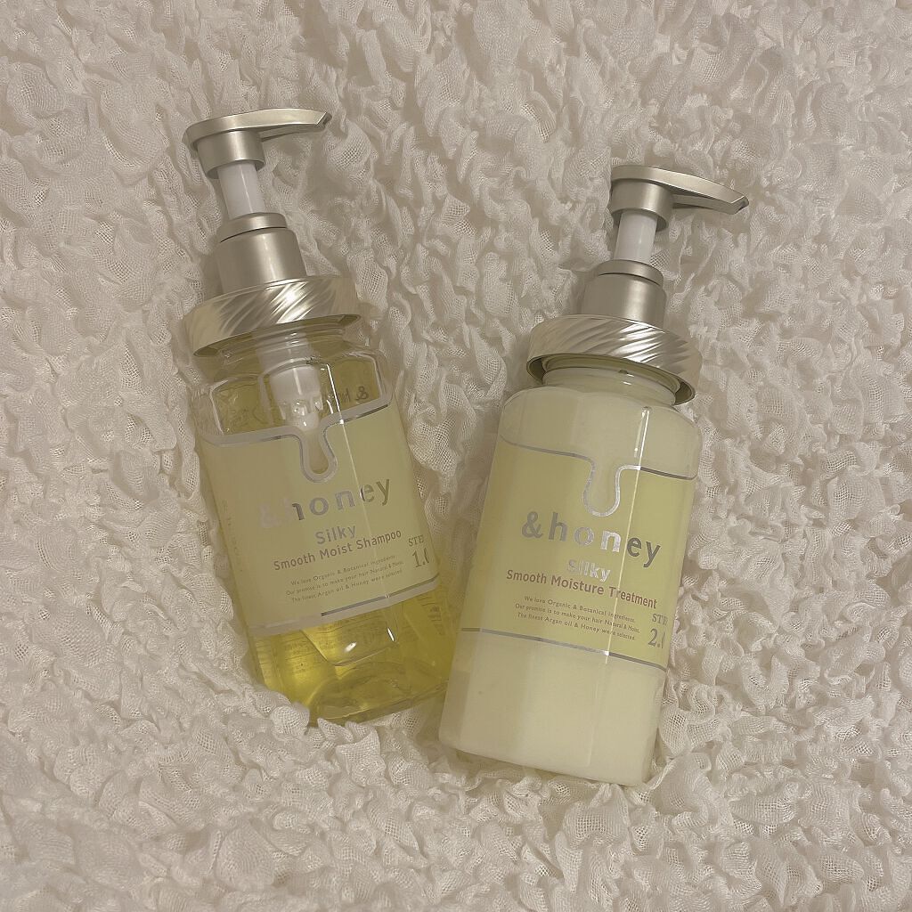 シルキー　スムースモイスチャー　シャンプー　1.0/ヘアトリートメント　2.0/&honey/市販シャンプーを使ったクチコミ（2枚目）