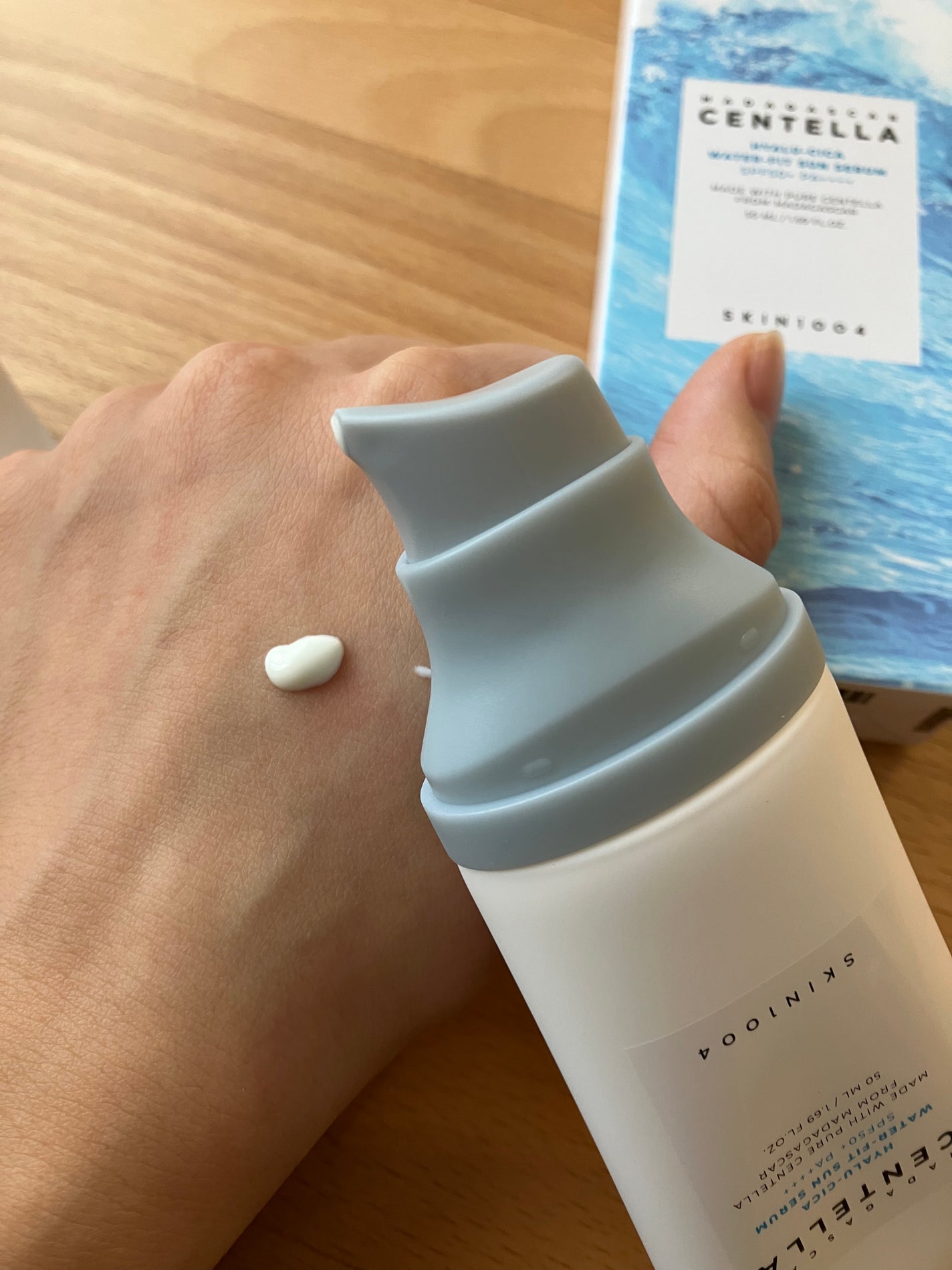 ヒアルーシカ ウォーターフィット サンセラム/SKIN1004/日焼け止めローションを使ったクチコミ(3枚目)