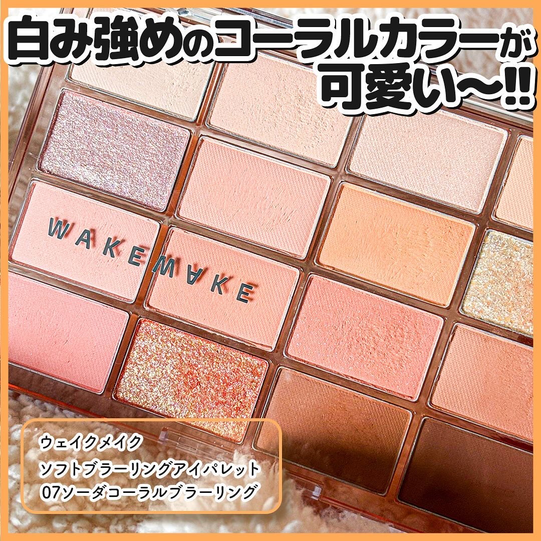 ソフトブラーリングアイパレット/wakemake/アイシャドウパレットを使ったクチコミ（2枚目）