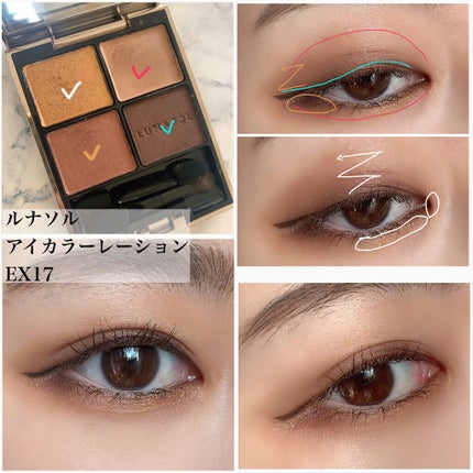 アイカラーレーション/LUNASOL/アイシャドウパレットを使ったクチコミ(2枚目)