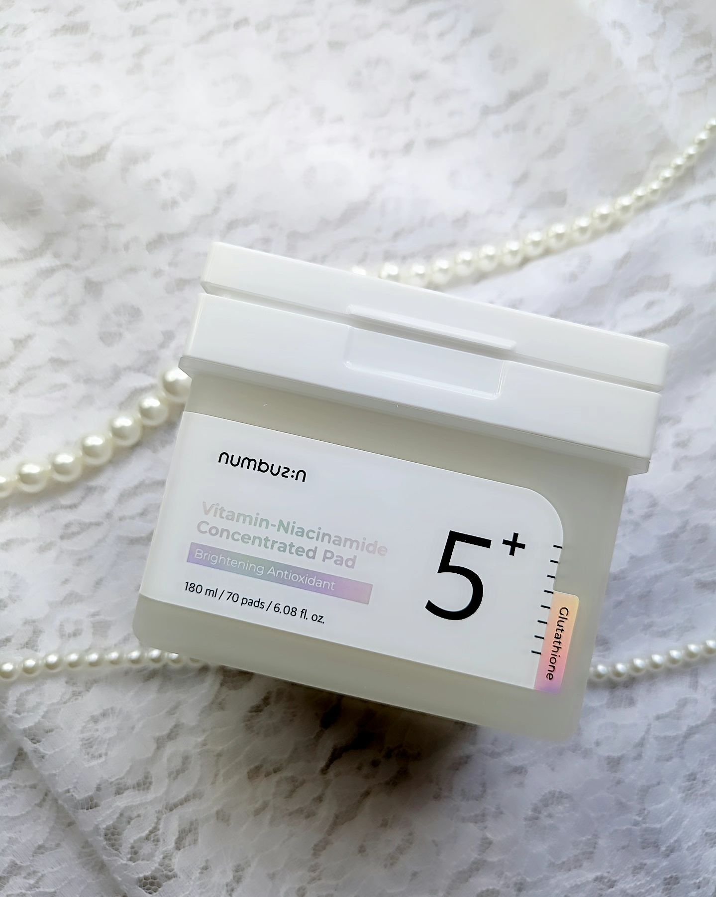 5番 白玉グルタチオンＣフィルムパッド/numbuzin/トナーパッドを使ったクチコミ（1枚目）