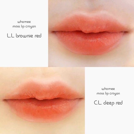 マットリップクレヨン/WHOMEE/口紅を使ったクチコミ(2枚目)