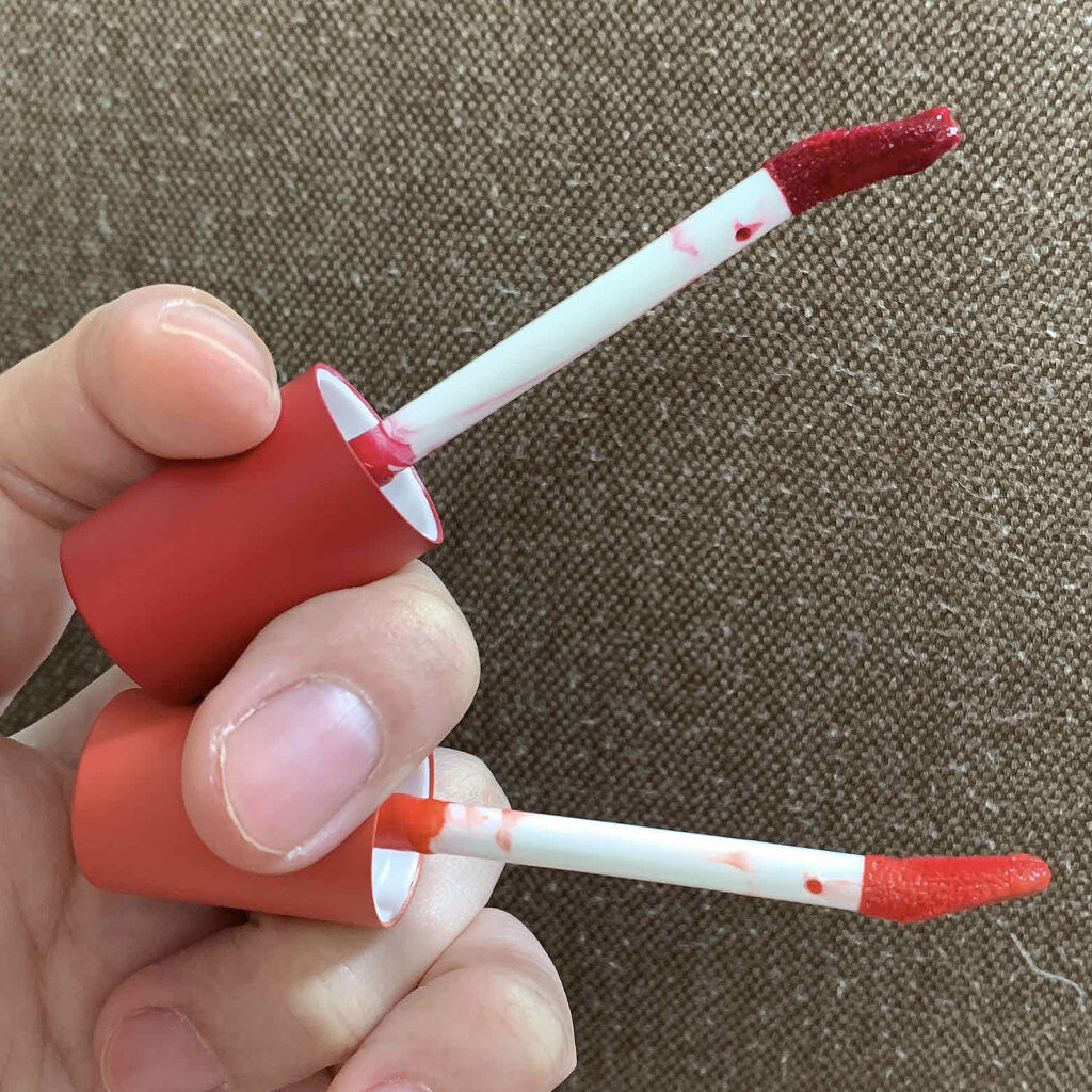 アピュー ジューシーパン ティント #GRAPEFRUIT/A’pieu/リップティントを使ったクチコミ（2枚目）