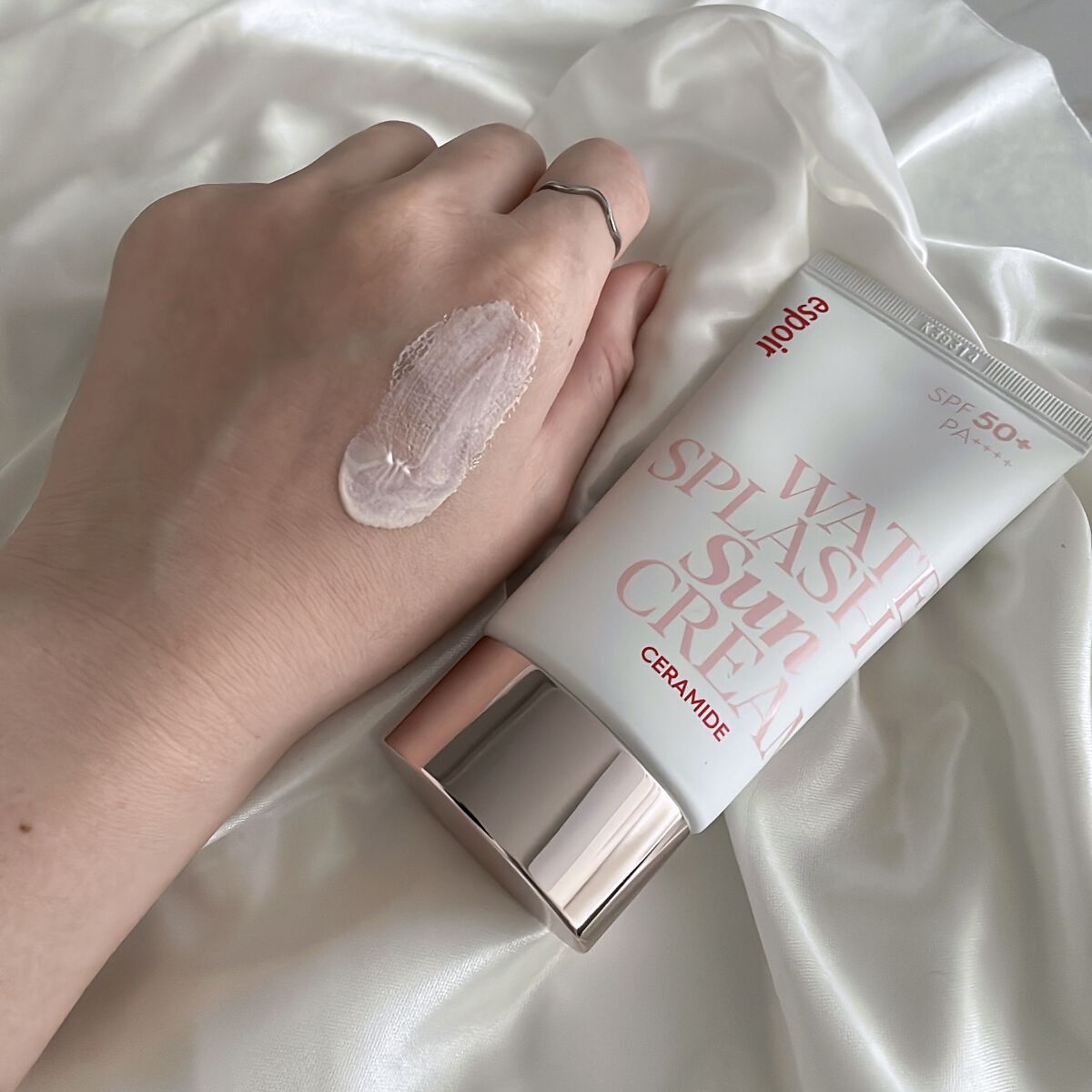 ウォータースプラッシュサンクリーム セラミド/espoir/日焼け止めクリームを使ったクチコミ（3枚目）