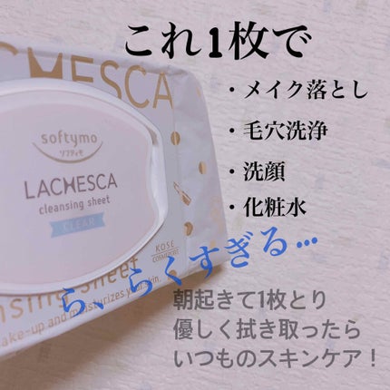 水クレンジングシート(クリア)/ラチェスカ/クレンジングシートを使ったクチコミ(2枚目)