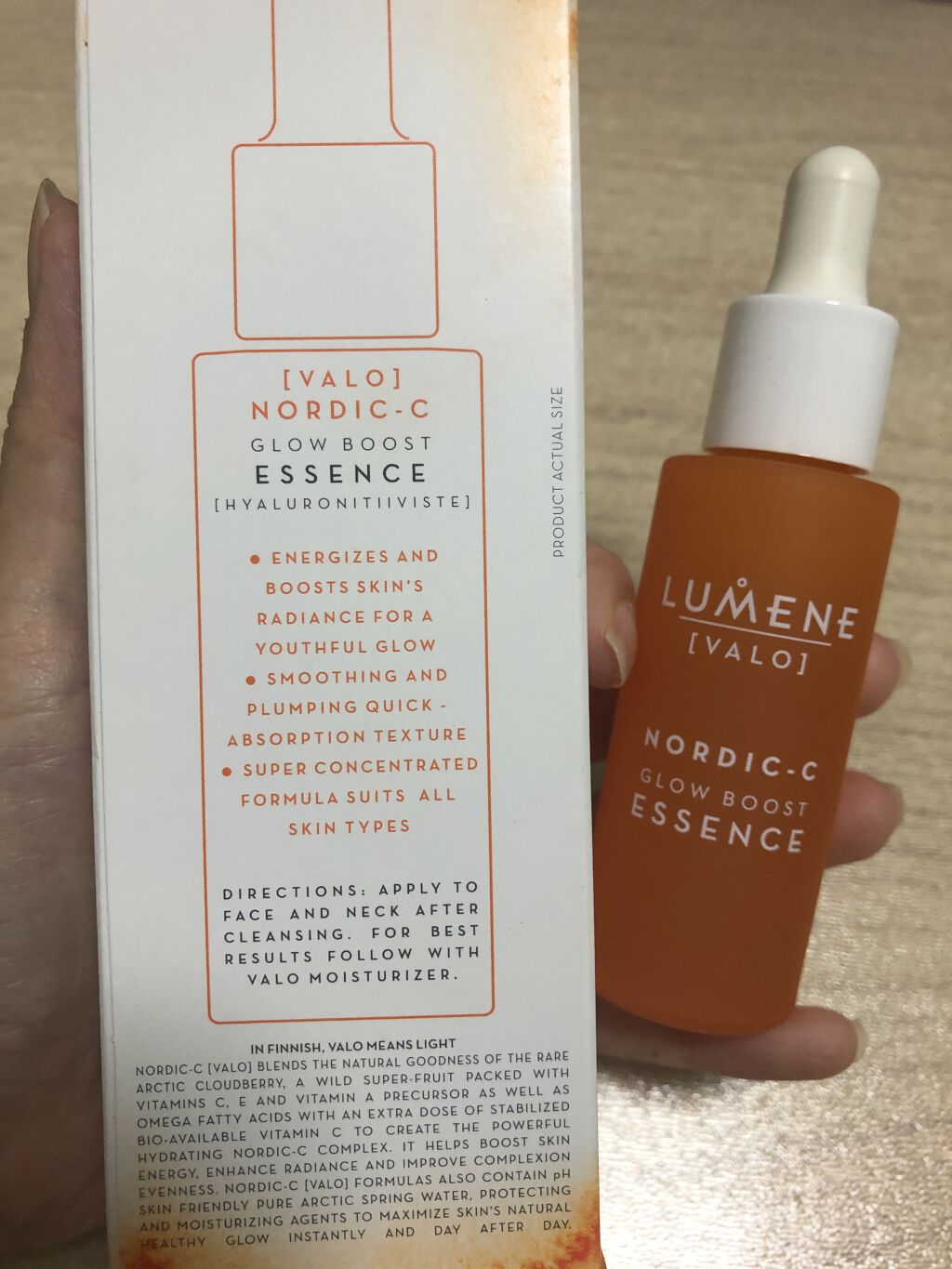 ノルディックC(ヴァロ)グローブーストエッセンス/LUMENE/美容液を使ったクチコミ（3枚目）