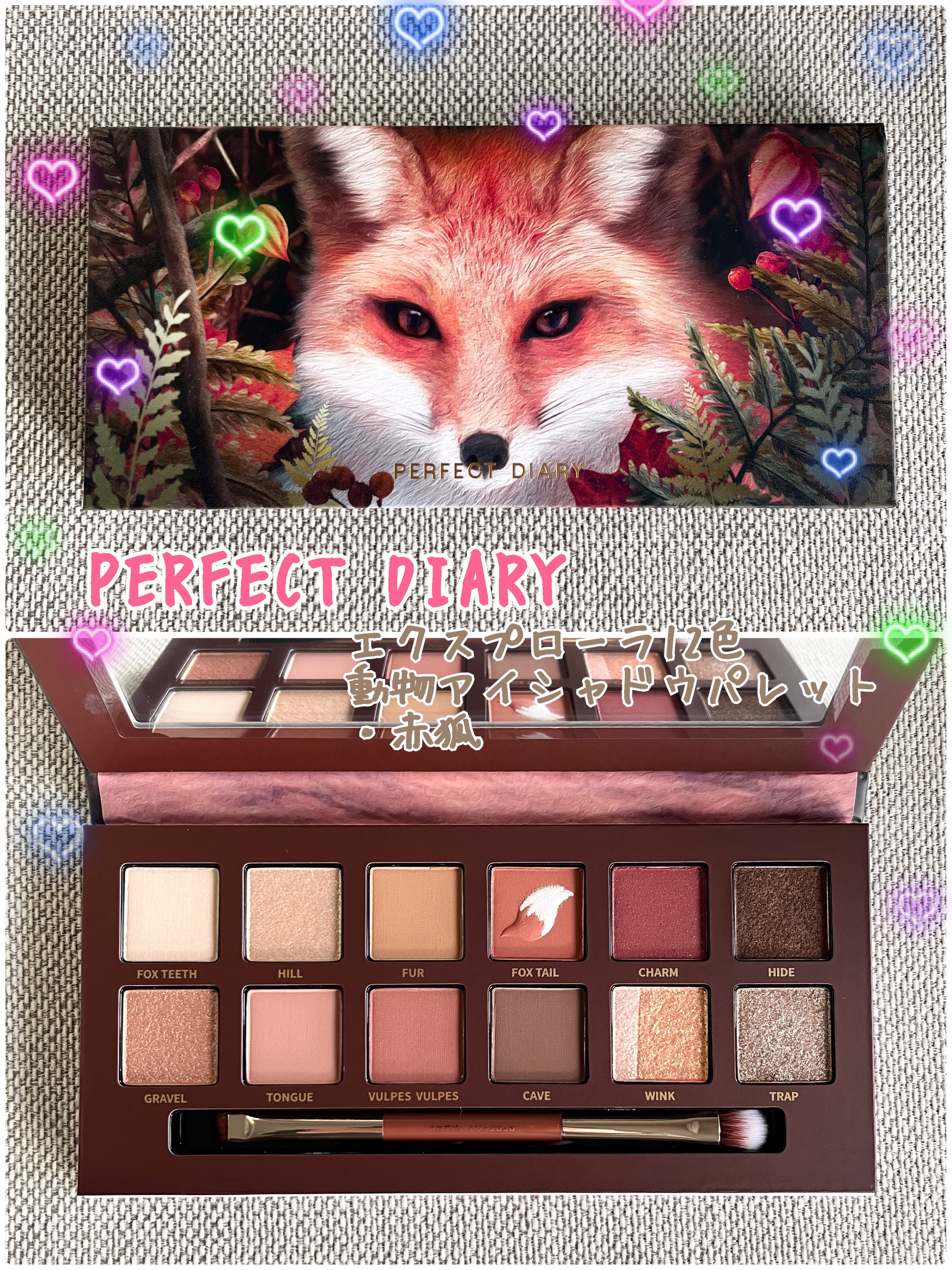 エクスプローラ12色 動物アイシャドウパレット/PERFECT DIARY/アイシャドウパレットを使ったクチコミ（1枚目）