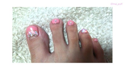 ♥まいみゃ♥ on LIPS 「仕事に忙殺されていてストレスを感じていたのでフットネイルはいつ..」(1枚目)