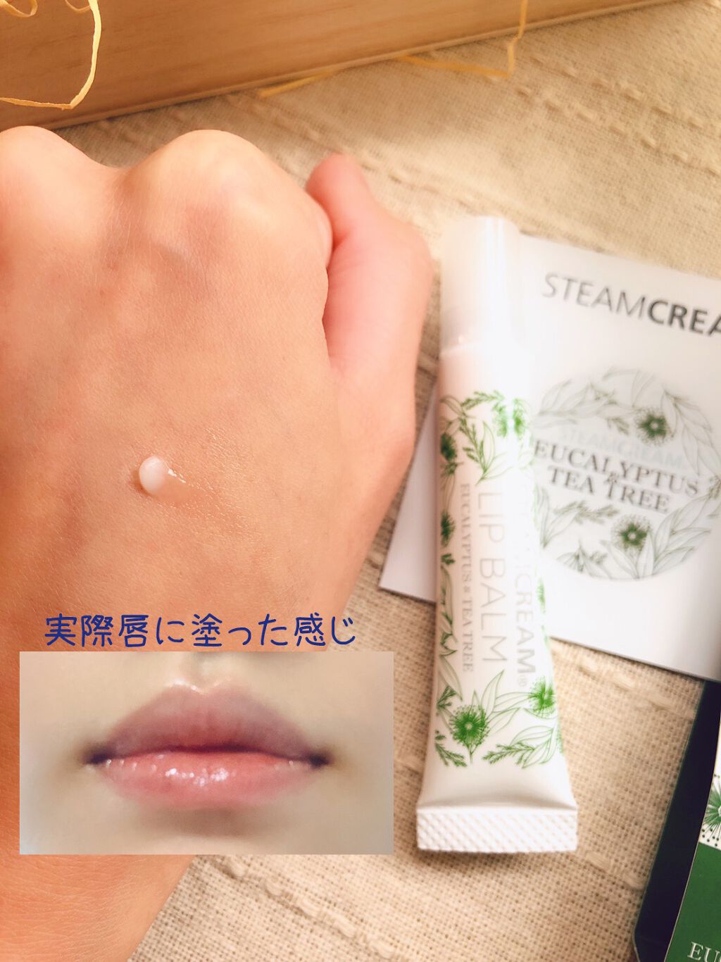リップバームユーカリ＆ティーツリー/STEAMCREAM/リップバームを使ったクチコミ（1枚目）