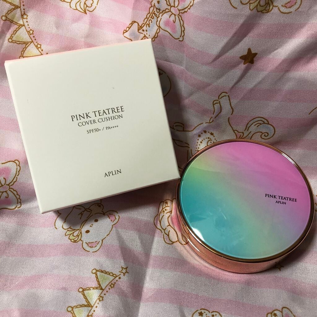 ピンクティーツリーカバークッション/APLIN/クッションファンデーションを使ったクチコミ(1枚目)
