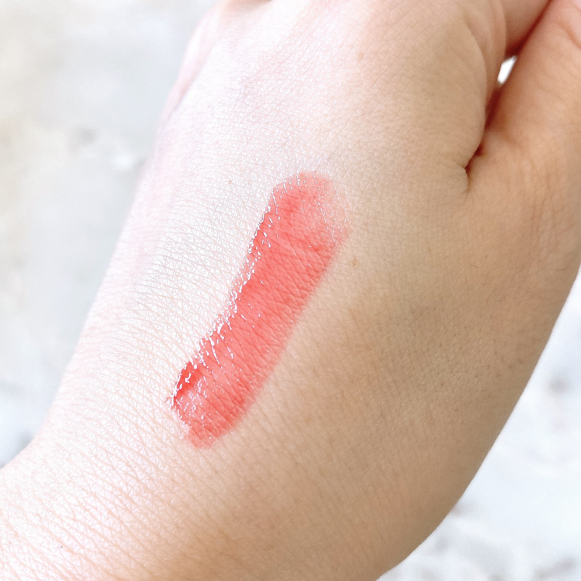 ゲットイットティントグレーズバーム 05 コーラルフィズ/TONYMOLY/リップティントを使ったクチコミ（3枚目）