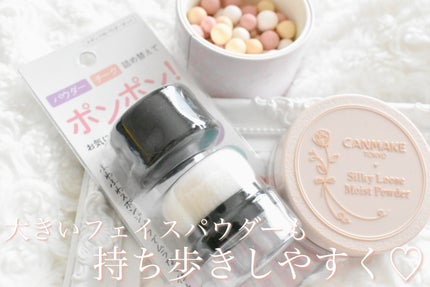 スポンジ付きチーク容器/DAISO/その他化粧小物を使ったクチコミ(1枚目)