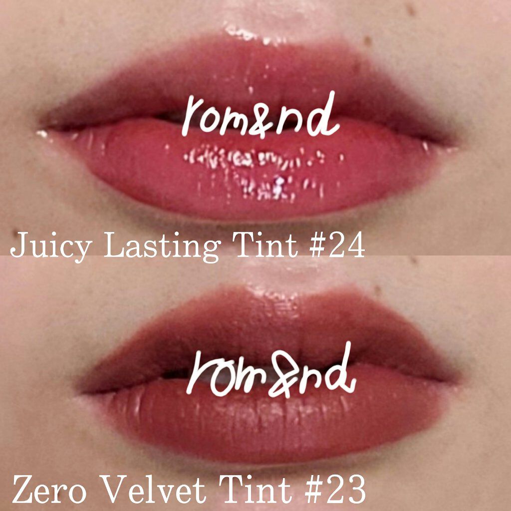 ジューシーラスティングティント/rom&nd/リップティントを使ったクチコミ（2枚目）