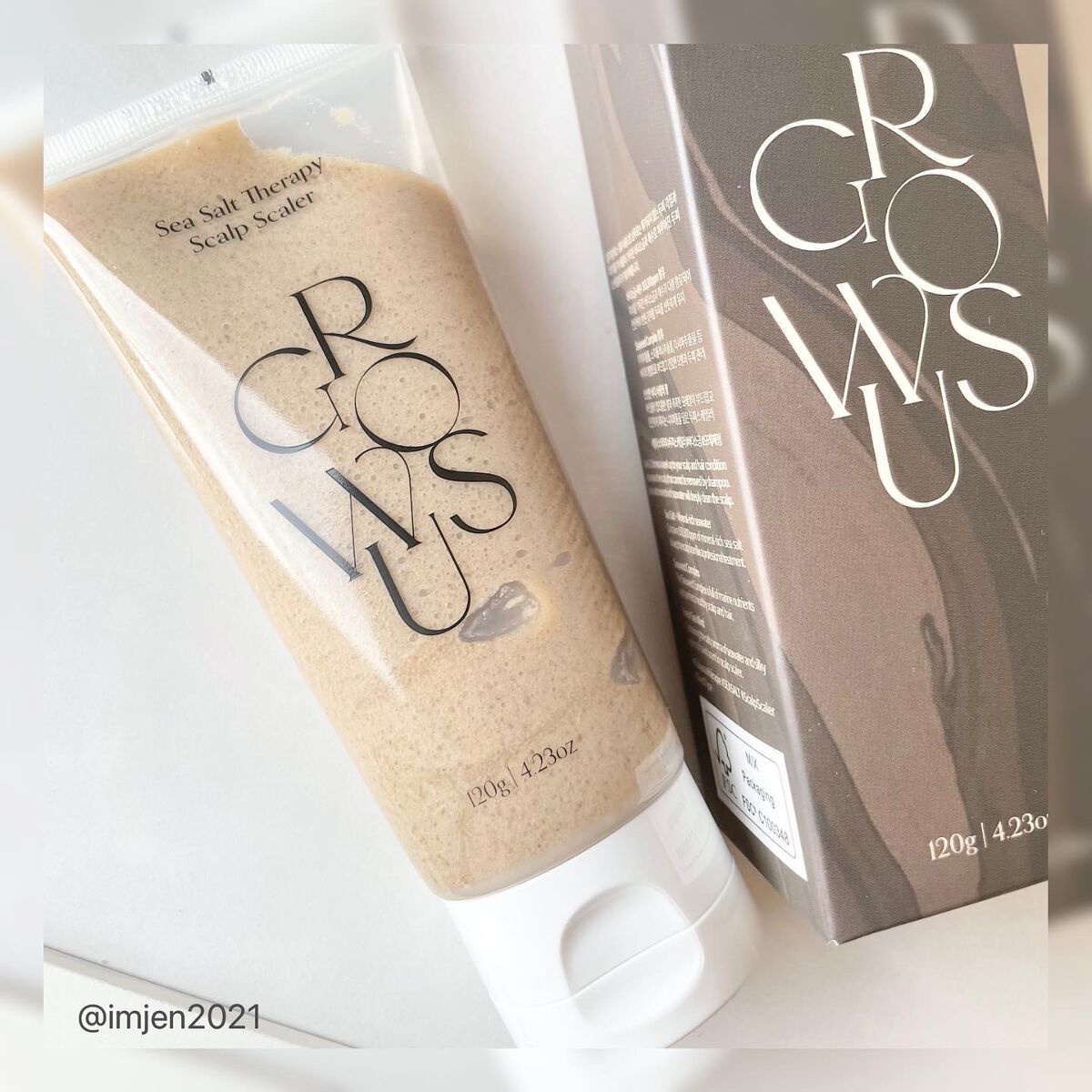 シーソルトセラピースカルプスケーラー/GROWUS/ヘッドスクラブを使ったクチコミ(3枚目)