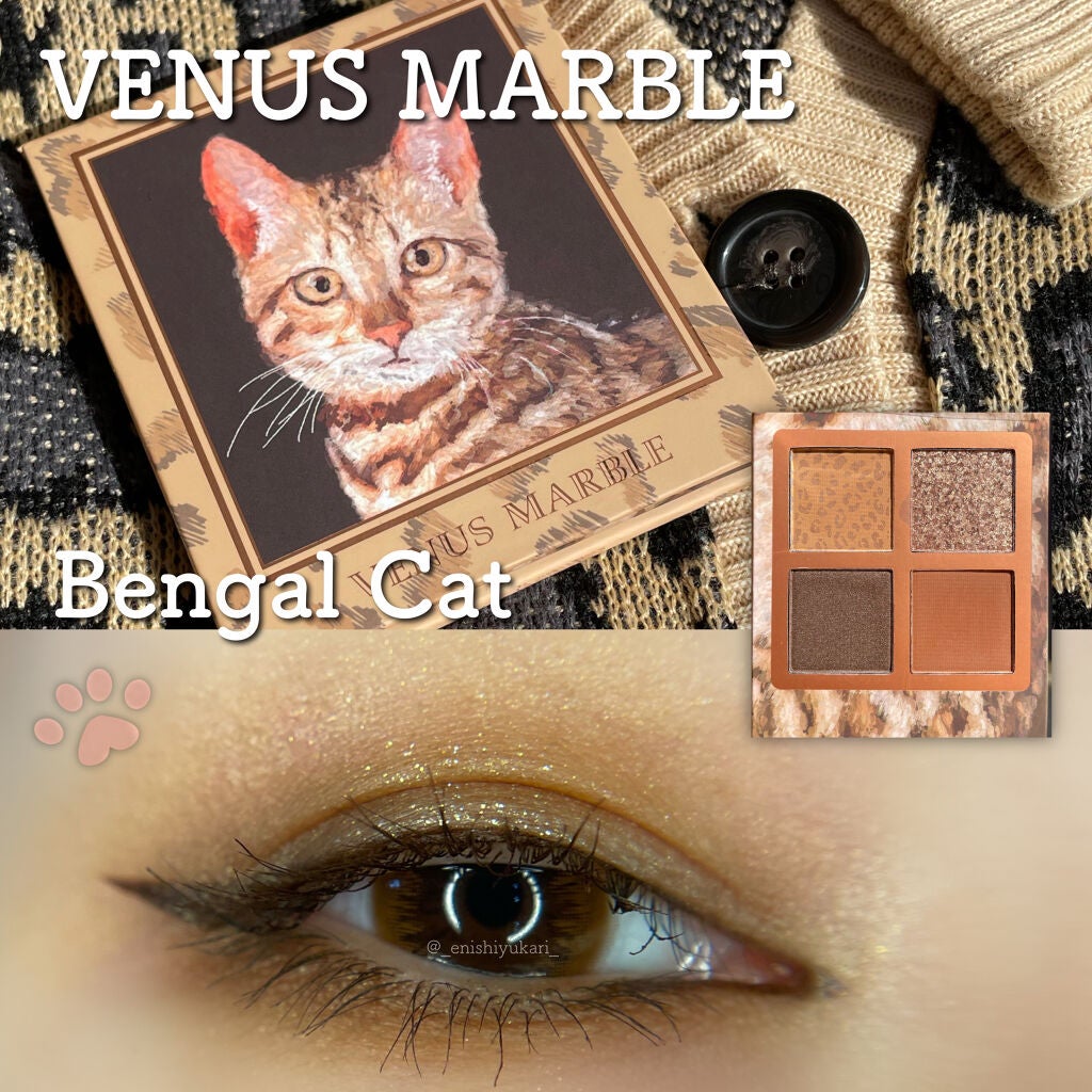Venus Marble アイシャドウキャットシリーズ/Venus Marble/アイシャドウパレットを使ったクチコミ(1枚目)