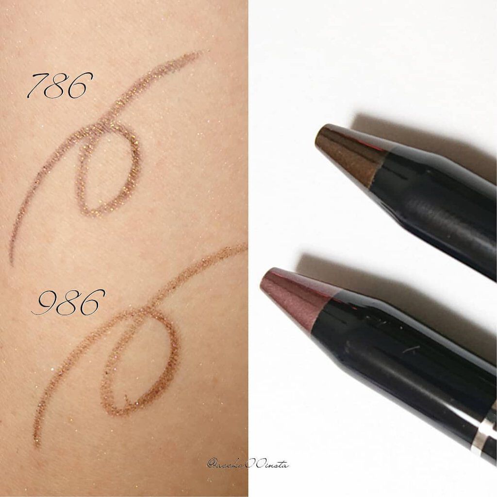 ディオールショウ 24Ｈ スティロ ウォータープルーフ 986 スパークリング トープ（生産終了）/Dior/ペンシルアイライナーを使ったクチコミ（3枚目）