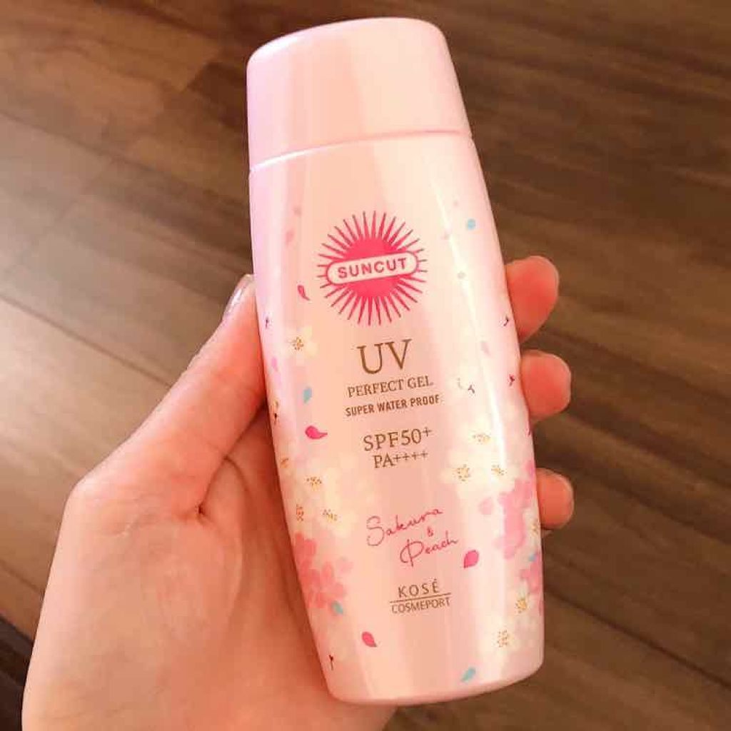 フレグランスuv パーフェクトジェル 桜 ピーチの香り サンカット の口コミ 塗ると桜の良い匂い 最強の日焼け止め成分 By 100 フォロバ コスメフリーク河埜さん 乾燥肌 Lips