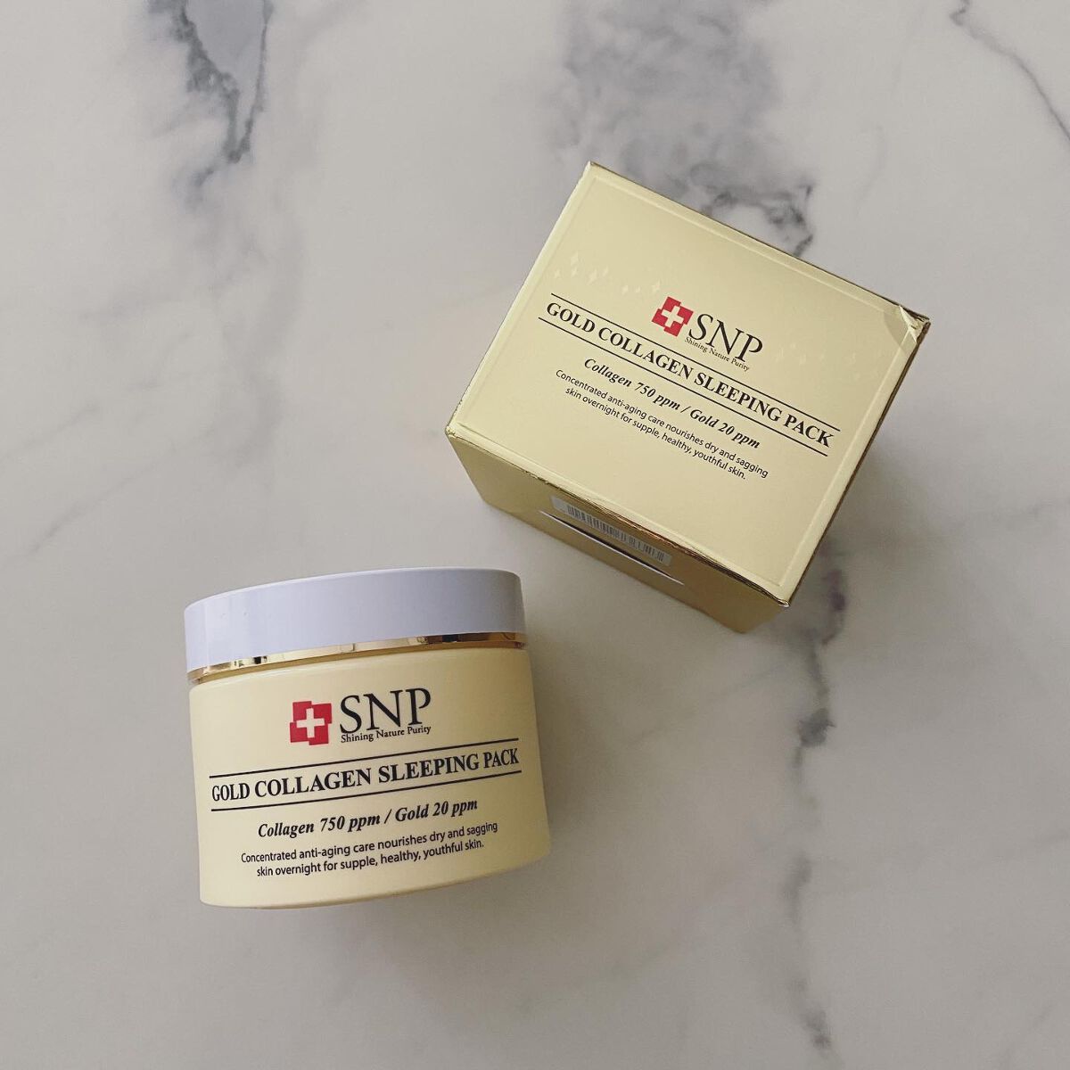 SNP ゴールド コラーゲン スリーピング パック/SNP/シートマスク・パックを使ったクチコミ(1枚目)