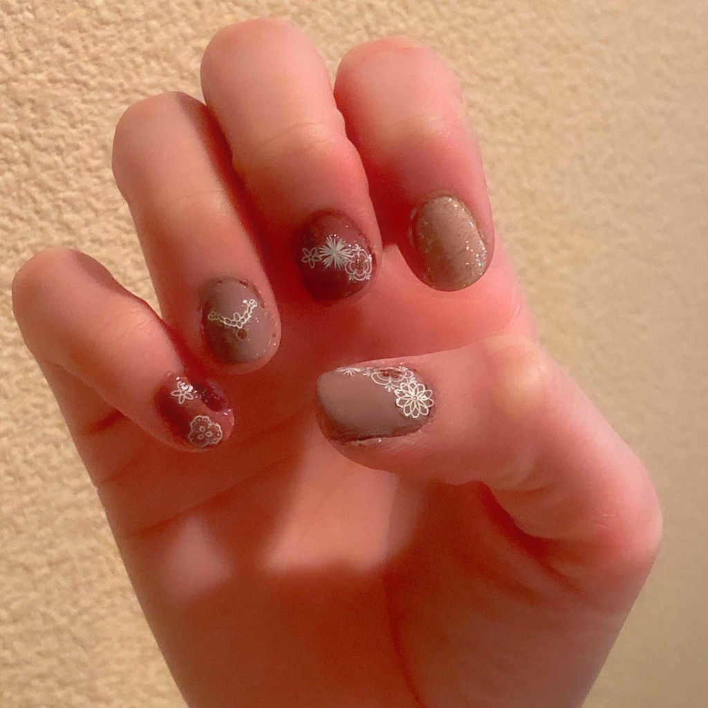 ネイルシール/DAISO/ネイルシールを使ったクチコミ(2枚目)