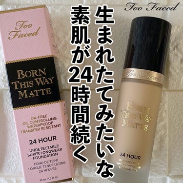 ボーン ディス ウェイ アンディテクタブル 24H マット ファンデーション/Too Faced/リキッドファンデーションを使ったクチコミ（2枚目）