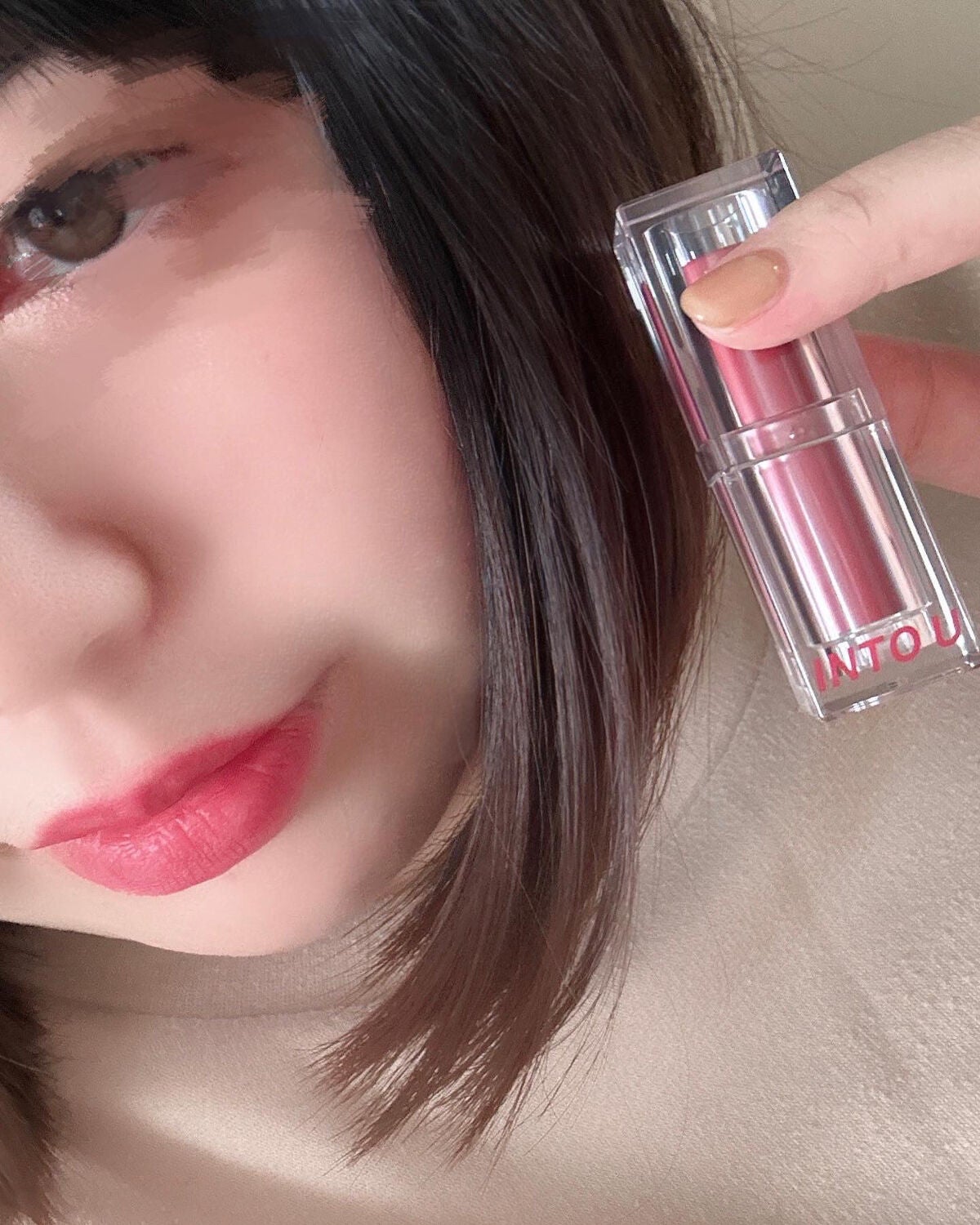 フェザーマットリップスティック/INTO U/口紅を使ったクチコミ(5枚目)