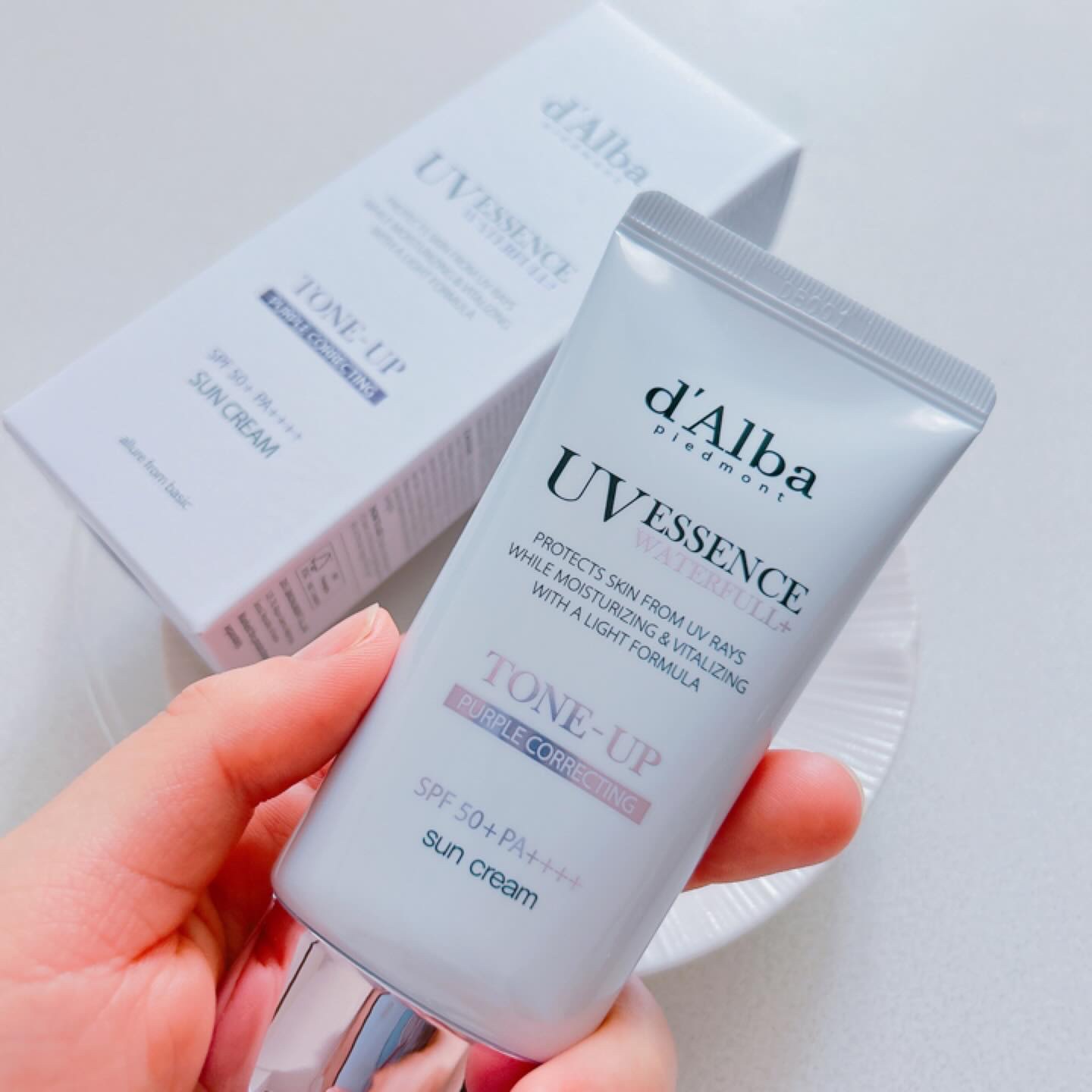 ダルバ ウォータフル トーンアップ サンクリーム(パープル)/ダルバ/日焼け止めクリームを使ったクチコミ（3枚目）