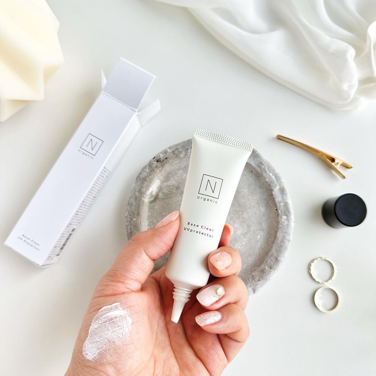 ベース クリアUVプロテクター/Ｎ organic/日焼け止めクリームを使ったクチコミ（3枚目）