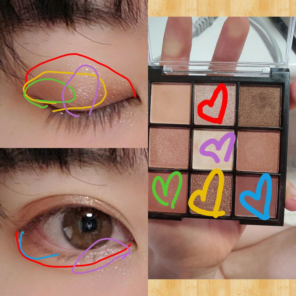 UR GLAM BLOOMING EYE COLOR PALETTE/U R GLAM/アイシャドウパレットを使ったクチコミ(2枚目)