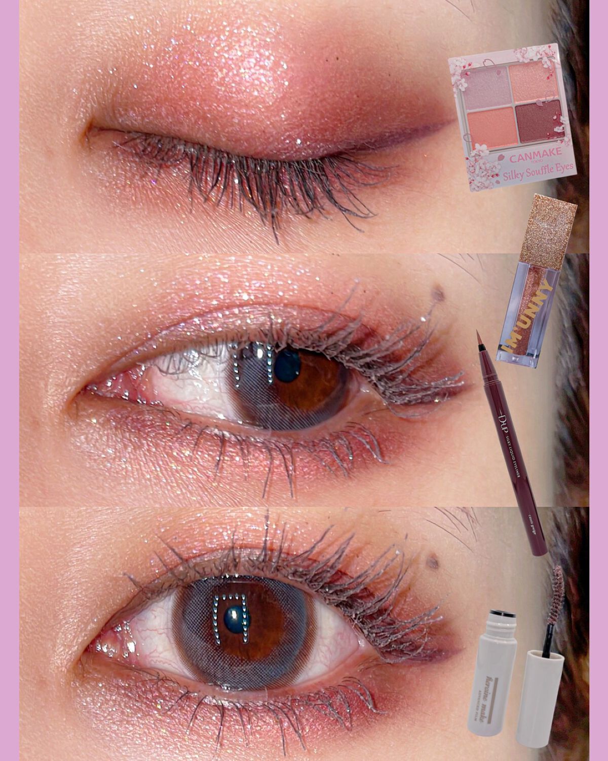 ダズリングリキッドグリッター 03 コーラルミラーボール/IM UNNY/グリッターを使ったクチコミ（2枚目）