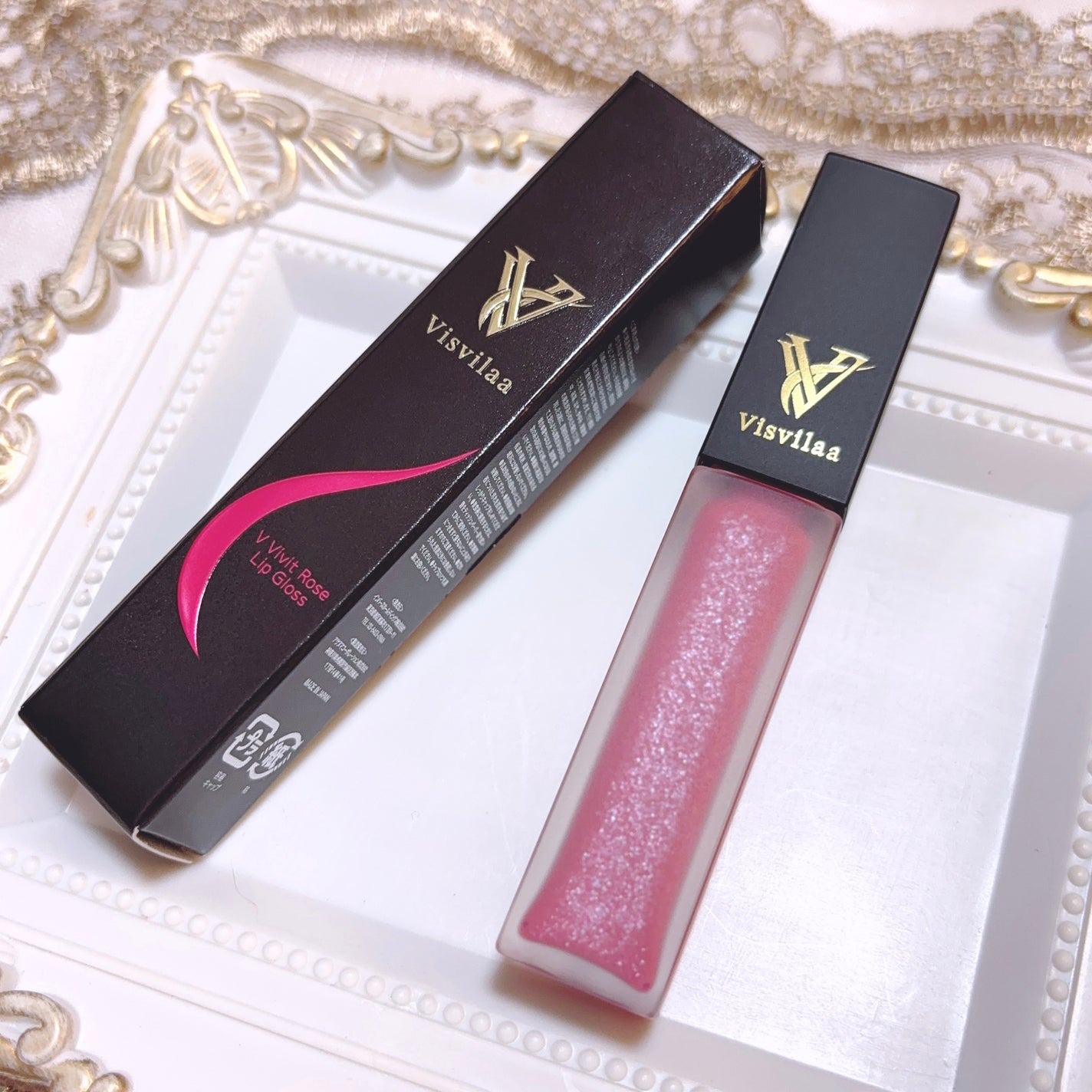 Vヴィヴィットロゼ リップグロス Visvilaa