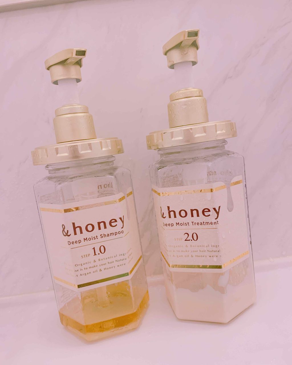ディープモイスト シャンプー1.0／ヘアトリートメント2.0/&honey/市販シャンプーを使ったクチコミ（1枚目）