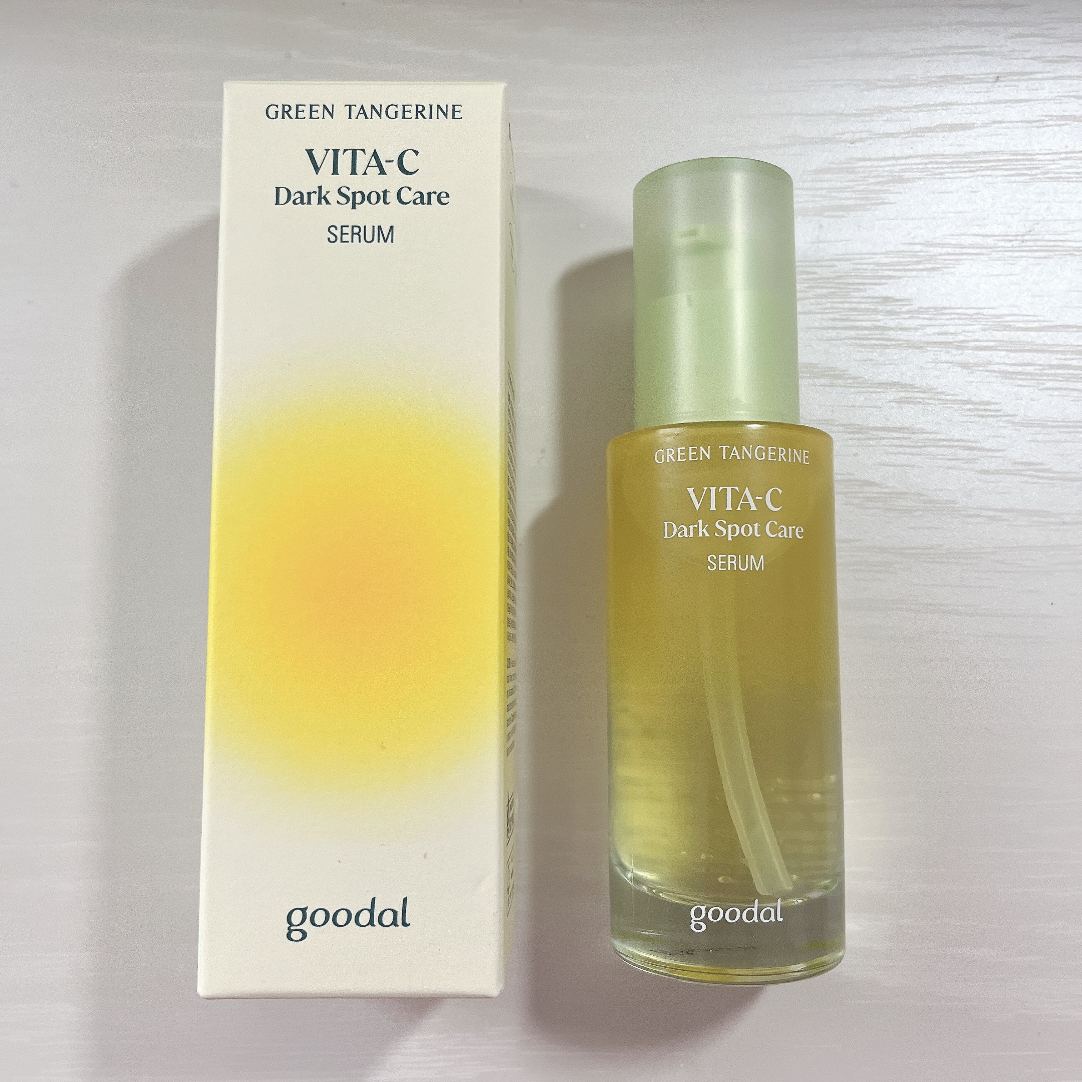 グリーンタンジェリン ビタC ダークスポットケアセラム/goodal/美容液を使ったクチコミ（1枚目）