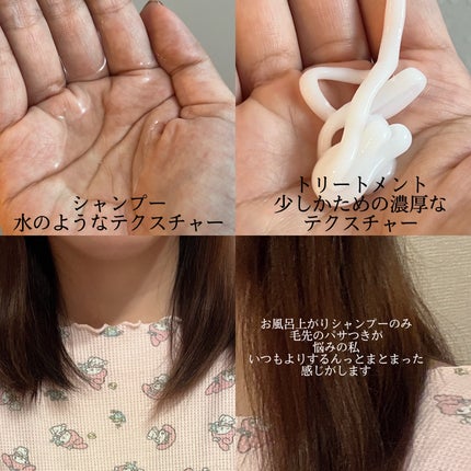メロウシャンプー/メロウトリートメント/plus eau/市販シャンプーを使ったクチコミ(3枚目)
