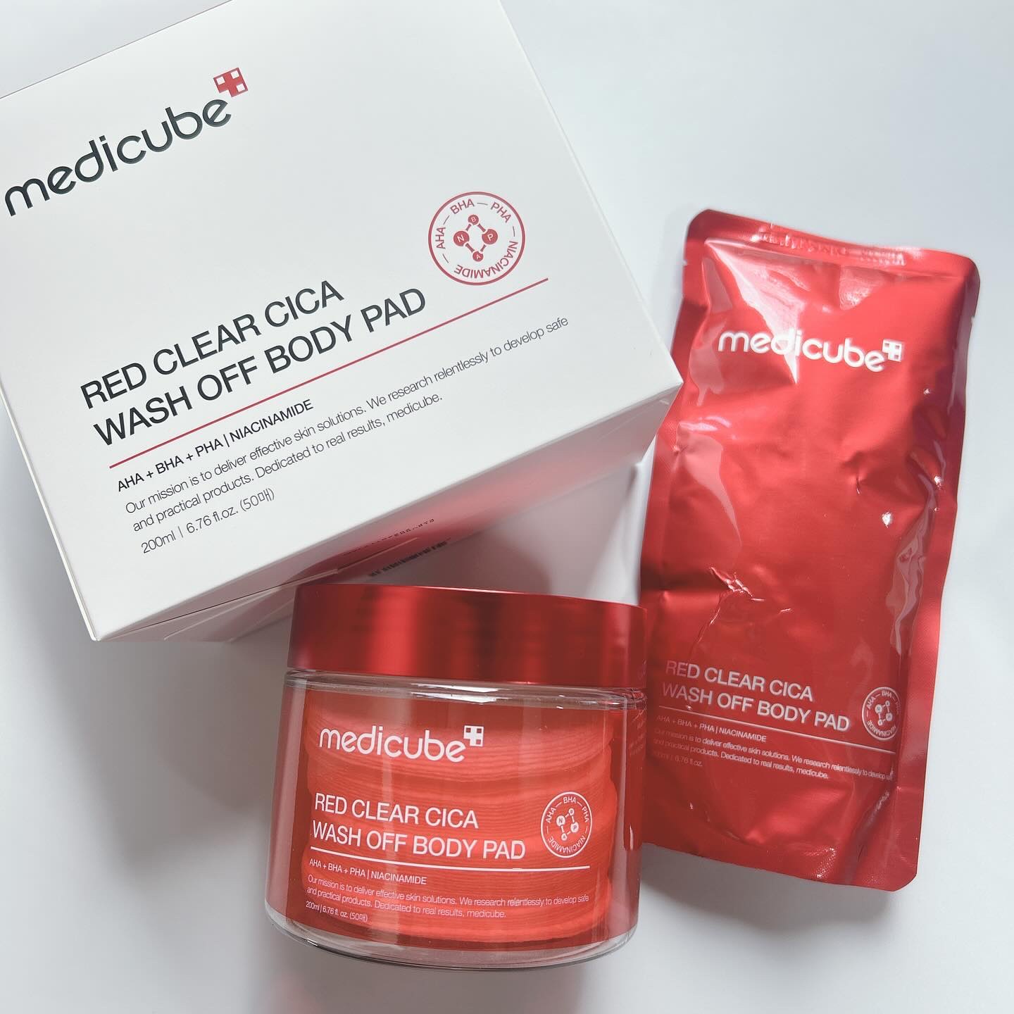 レッドシカ洗い流すボディパッド/MEDICUBE/ボディシートを使ったクチコミ（1枚目）