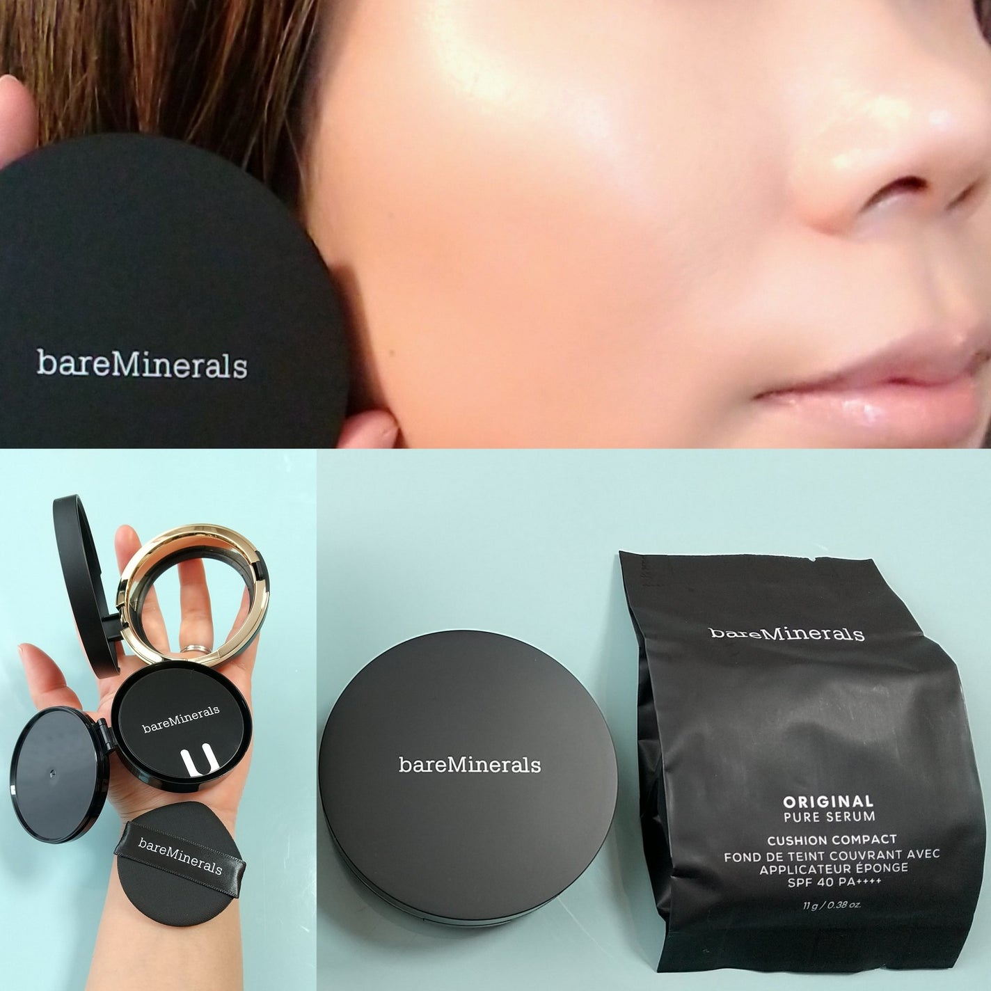 オリジナル ピュア セラム カバーアップ クッション/bareMinerals/クッションファンデーションを使ったクチコミ(3枚目)