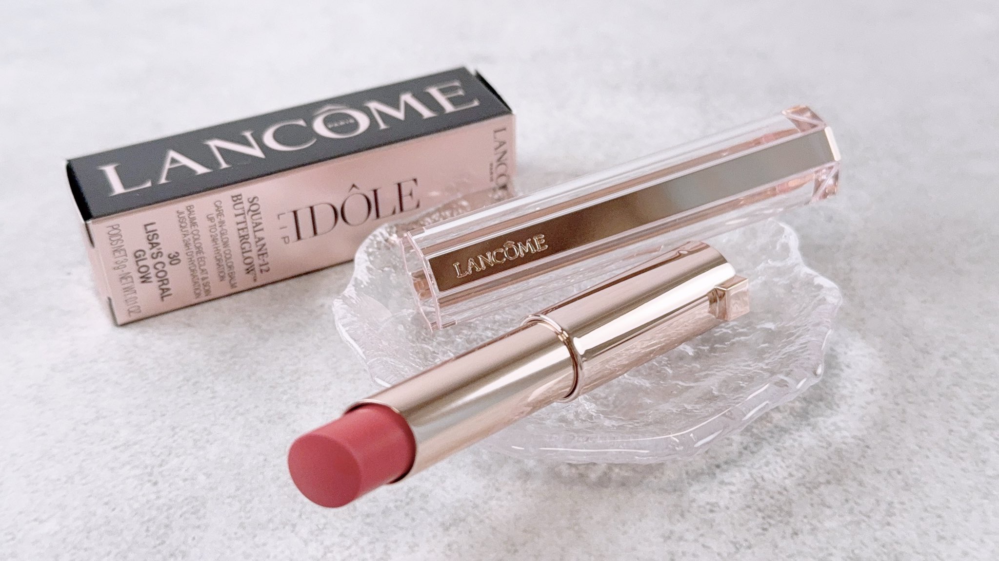 イドル リップ バターグロウ 30 LISA'S CORAL GLOW/LANCOME/口紅を使ったクチコミ（2枚目）