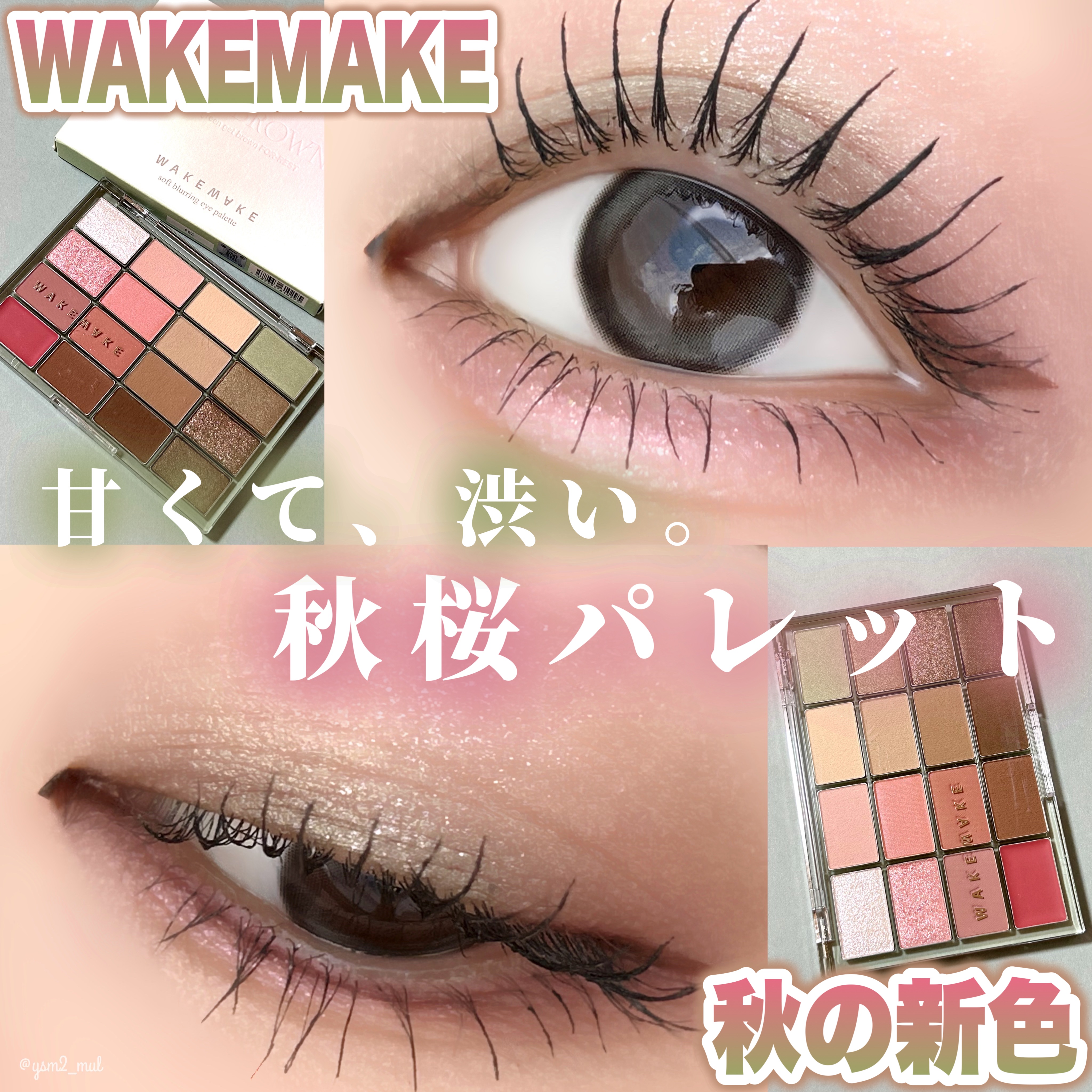 ソフトブラーリングアイパレット/wakemake/アイシャドウパレットを使ったクチコミ（1枚目）