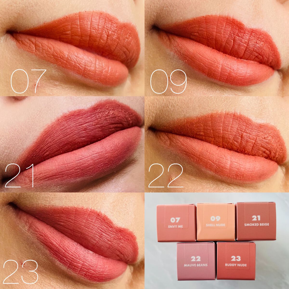 ゼロマットリップスティック 21 スモークドベージュ(Smoked Beige)/rom&nd/口紅を使ったクチコミ（3枚目）