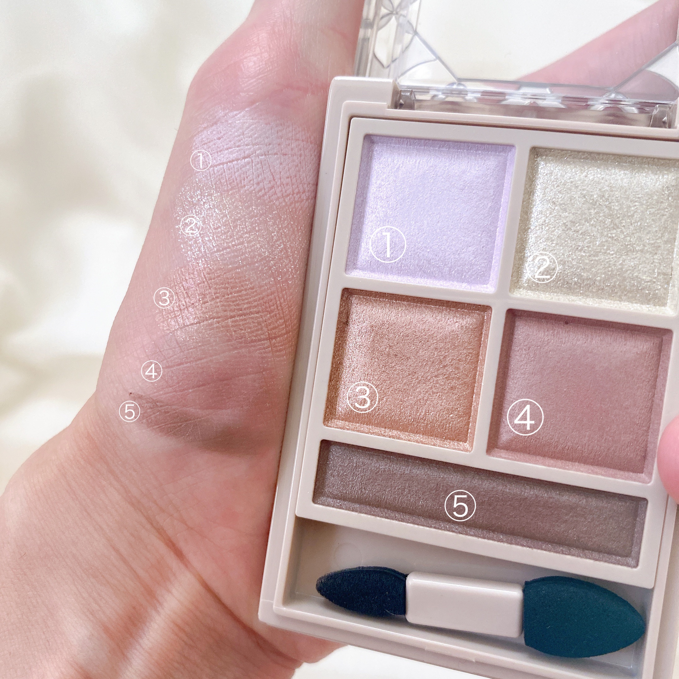 パノラマデザイン アイパレット BE-9 ラベンダーベージュ(限定)/Visée/アイシャドウパレットを使ったクチコミ（3枚目）