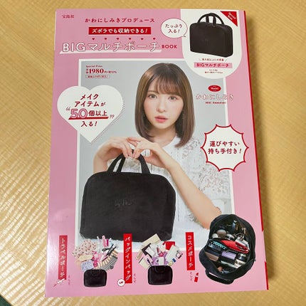 かわにしみきプロデュース ズボラでも収納できる!BIGマルチポーチBOOK/宝島社/雑誌を使ったクチコミ(4枚目)