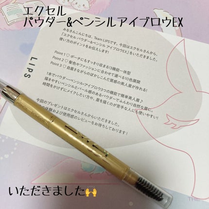 パウダー&ペンシル アイブロウEX/excel/アイブロウペンシルを使ったクチコミ(1枚目)