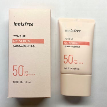 トーンアップ ノーセバム サンスクリーン SPF50+ PA++++/innisfree/日焼け止め・UVケアを使ったクチコミ（1枚目）