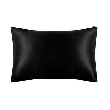 シルク 枕カバー 25匁 両面シルク100% 封筒式 額縁無し 08 ブラック